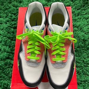 Nike Air Max 1. White/Game Royal/Black. Size 9